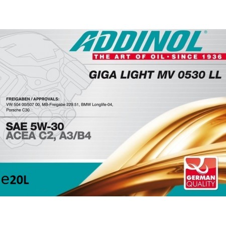 Addinol Giga Light MV 0530 LL, 20л